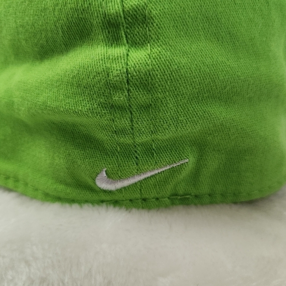 Nike Lime Green Black White Swoosh Just Do It Baseball Hat Cap Unisex Size 4-7 - Picture 7 of 11